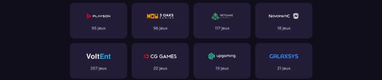 WinSpirit Casino fournisseurs