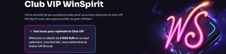 WinSpirit Casino programme VIP